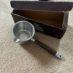 Knobler Vintage Cast Aluminum Butter Warmer With Rosewood Handle